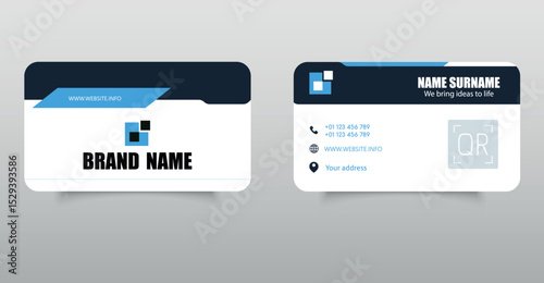 Creative Business Card Template. Vector Illustration. Editable file.