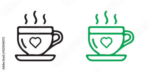 Tea cup model icon vector illustration eps 10