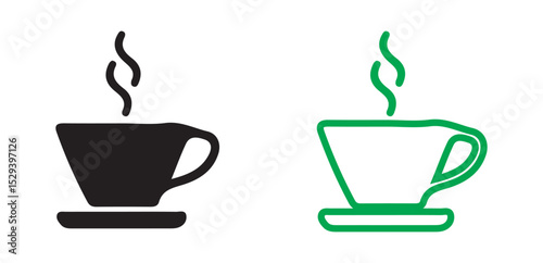 Tea & coffee cup icon bundle set icon illustration eps 10