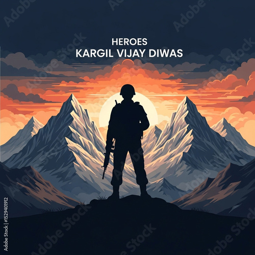 Kargil Vijay Diwas: Silhoue...