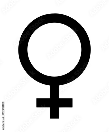 black female gender symbol