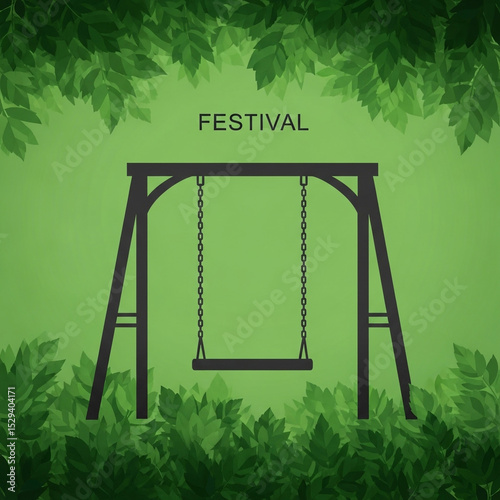 Summer Festival Green Leave...