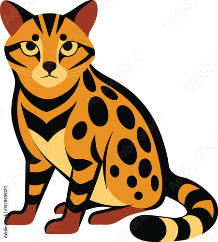 Wild Ocelot Stealth Hunting Pose.