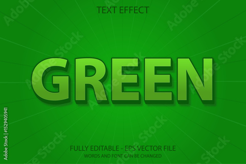 Green text effect editable