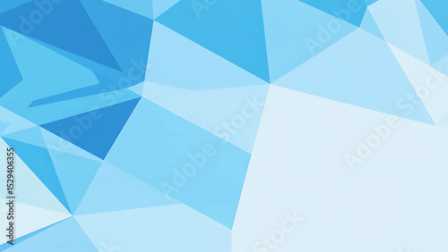 Abstract geometric background of blue and white triangles for modern digital design concepts