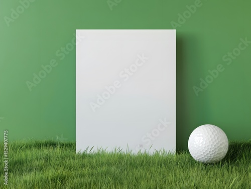 blank invitation mockup for golf event celebration