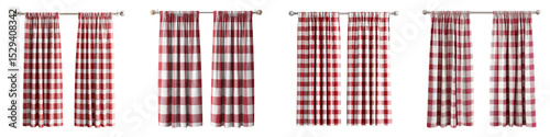 Red and white plaid curtains for a cozy home decor