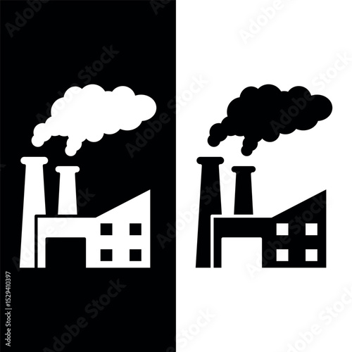 Factory sign symbol vector flat icon