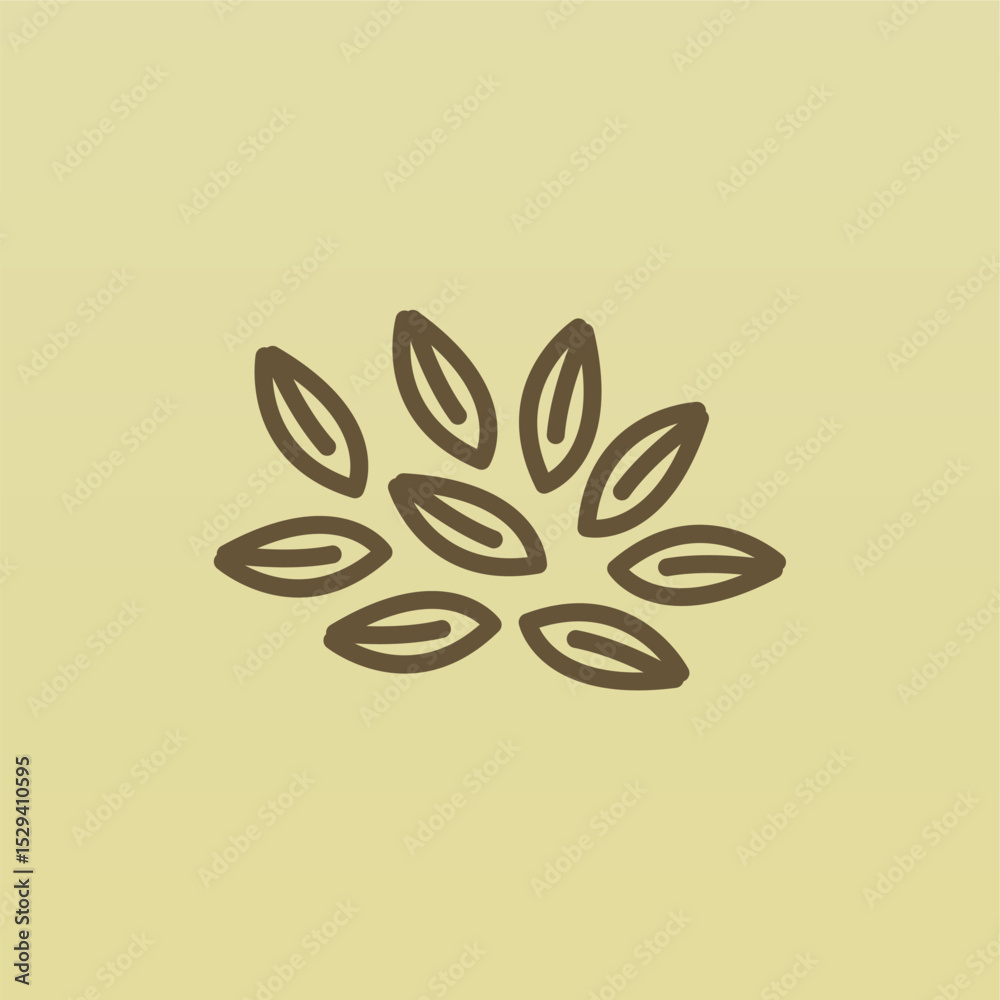 Obraz premium Nut logo design concept template