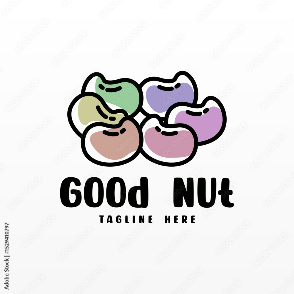 Fototapeta premium Nut logo design concept template