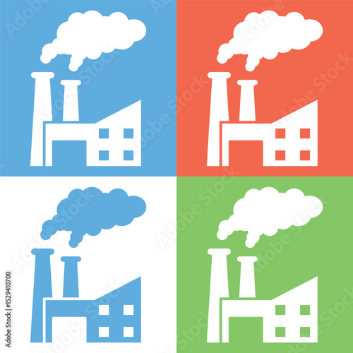 Factory sign symbol vector flat icon