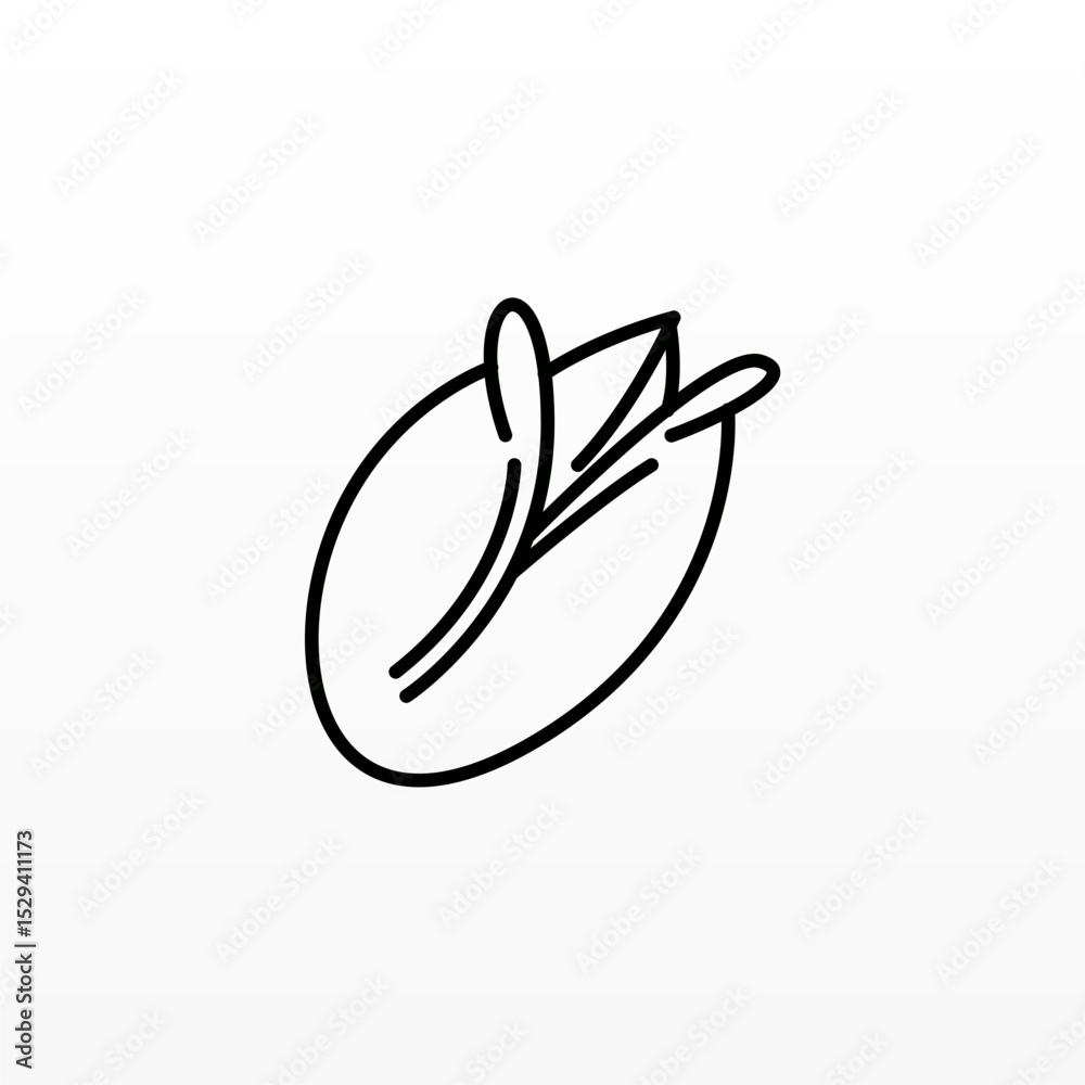Obraz premium Nut logo design concept template