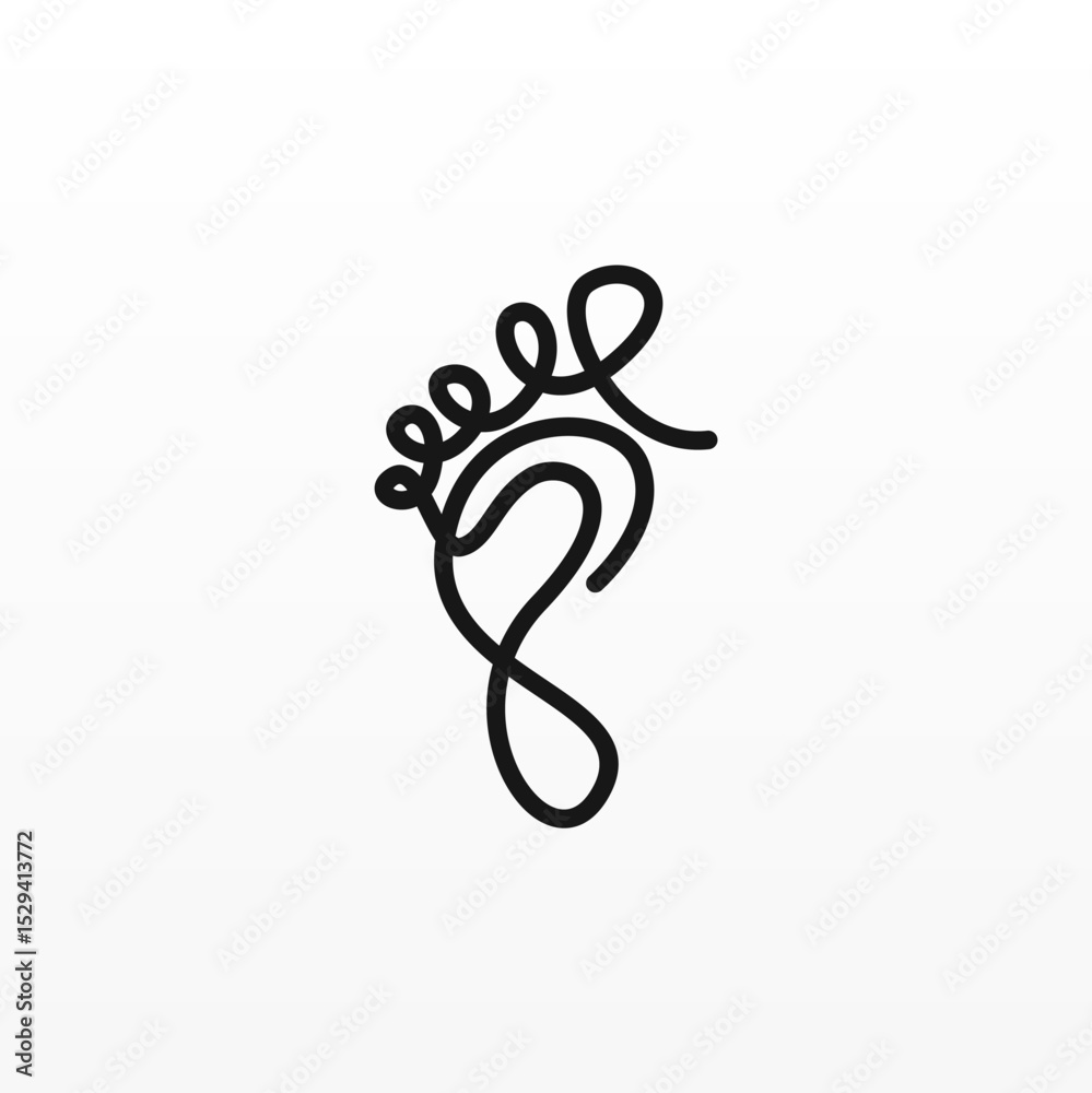 Obraz premium Foot print logo design template