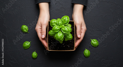 young woman holding green peas