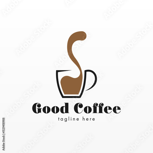 Coffee logo design concept. Coffee drink logo template