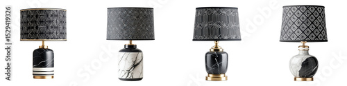 A collection of modern elegant lamps for interior decor