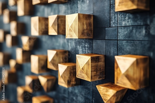 A 3D abstract wall of floating interconnected nodes and glowing links.