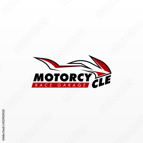 Motor sport logo design template. Motorcycle logo concept
