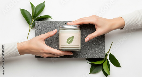Eco-Friendly Candle in Glass Jar - Sustainable Home Decor
Spa and Wellness Product Mockup - Minimalist Brand Presentation