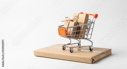 shopping cart full of presents