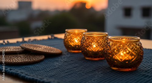 Relaxing Evening on the Terrace - Moroccan Inspired Candles
Golden Light and Decorative Candles - Peaceful Outdoor Living