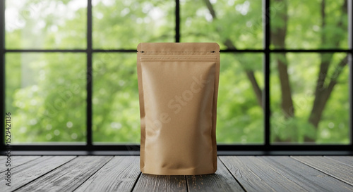 Coffee Bag Mockup - Unbranded Product Pouch with Zipper
Recyclable Packaging for Organic Goods - Natural Light Scene