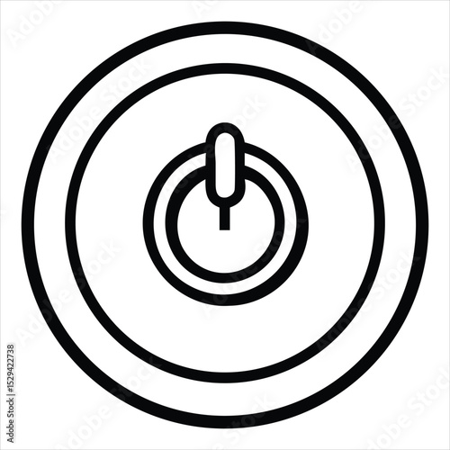 Power button icon graphic design element isolated on white background