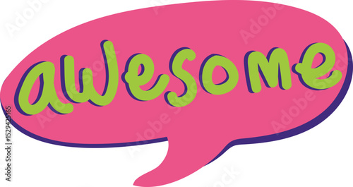 Awesome speech bubble illustration