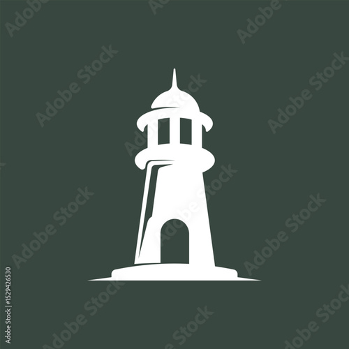 Lighthouse logo design concept vector.