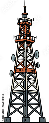 Communication Tower - Antenna, Signal, Wireless Transmission, Network Infrastructure, Telecommunication Technology