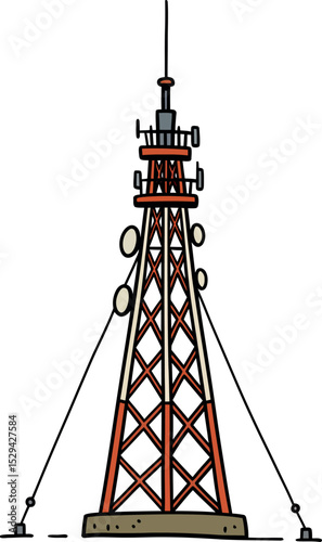 Communication Tower - Antenna, Signal, Wireless Transmission, Network Infrastructure, Telecommunication Technology