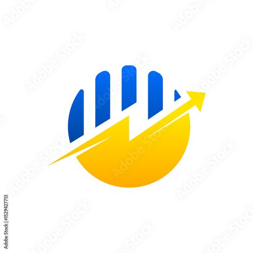 Fintech logo design concept vector