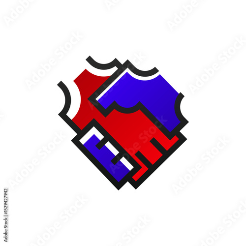 Fintech logo design concept vector