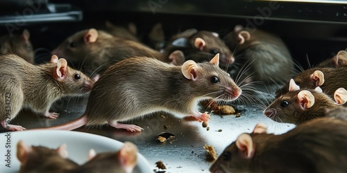 Rats infestation is a serious problem. Pest control concept- residential infestation- rodent removal- health risks- prevention measures