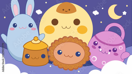 Kawaii Food Vector Set