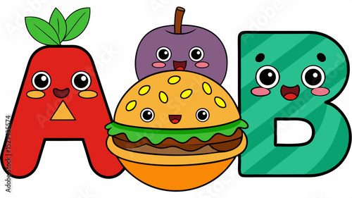 Kawaii Food Vector Set