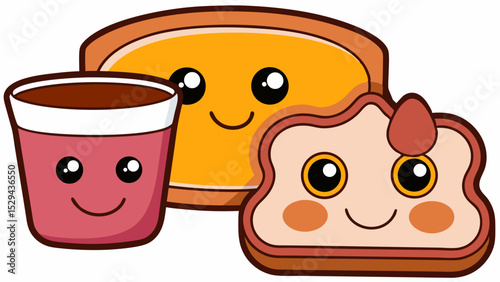 Kawaii Food Vector Set