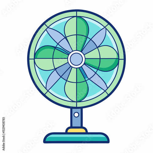 electric fan isolated on white