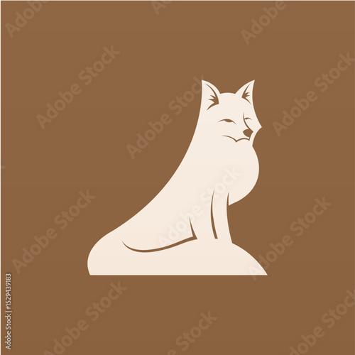 Wild fox logo design concept vector