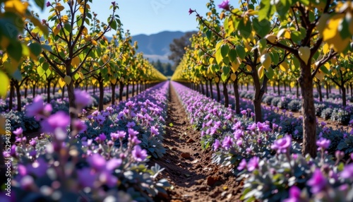 Wallpaper Mural sustainable tree plantations, key to preserving our environment and bating climate change, soft diffused light highlights the importance of this vital process in shimmering violet tones Torontodigital.ca