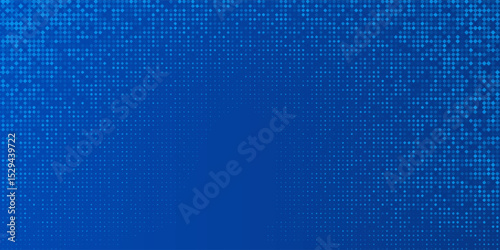 Blue Tech Finance Fintech Background Abstract Pixel Pattern. Abstract Business Tech Science Vector Backdrop.