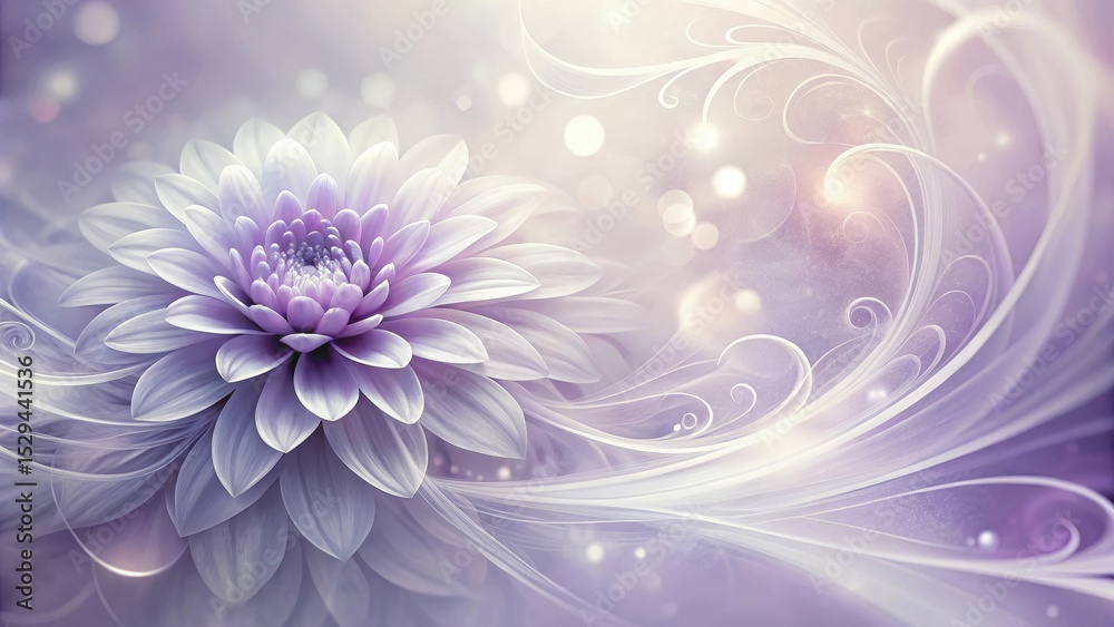 Obraz premium Ethereal Bloom of Pale Lavender, swirl, abstract