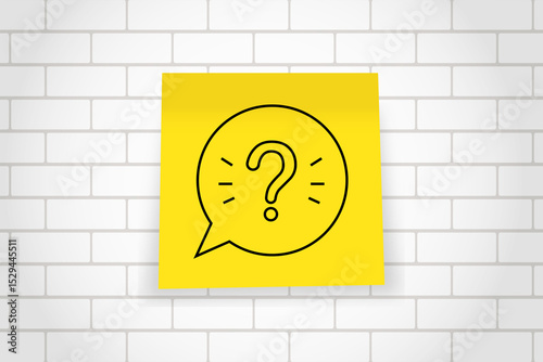 question. to ask. search for answers to questions. frequently asked questions. an icon with a sign on office paper. the banner. advertisement. black lines.