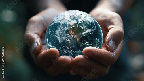 illustration of hands holding the earth