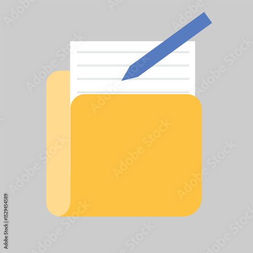 Digital document and folder illustration. Organize your files with ease.
