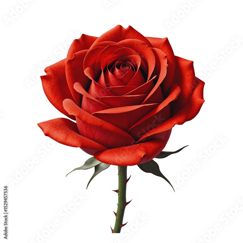 Red-Rose-Flower-Isolated-Image-Floral-Stock-Photo-Valentine's-Day