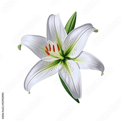 White-Lily-Flower-Isolated-Floral-Image-Stock-Photo