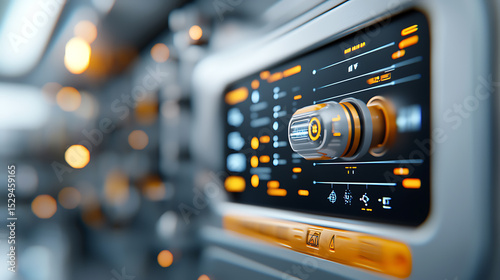 Advanced control interface futuristic laboratory digital display technical environment close-up view innovation concept for enhanced user experience