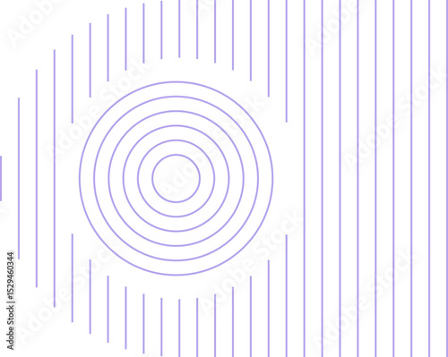 Retro curl design symmetrical minimalist graphic