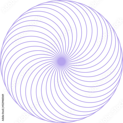 Retro curl abstract shape linear design element